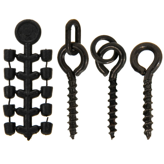 20 Pcs Fishing Screws 50 Pcs Hook Stop Carp Hook Fasteners Carp Bait Screws Carp Fishing Stopper For Fishing Rig Boilies Fish