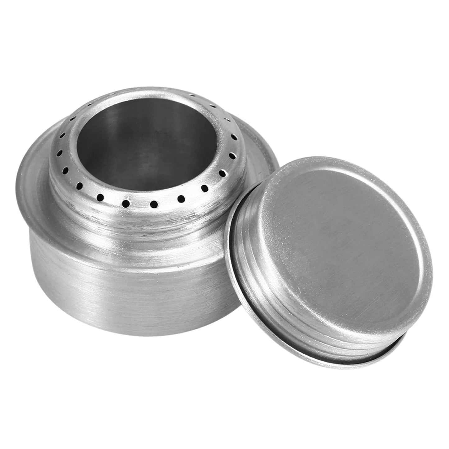 Portable Mini Aluminum Alloy Alcohol Stove with Lid and Cross Stand Outdoor Camping Hiking Backpacking