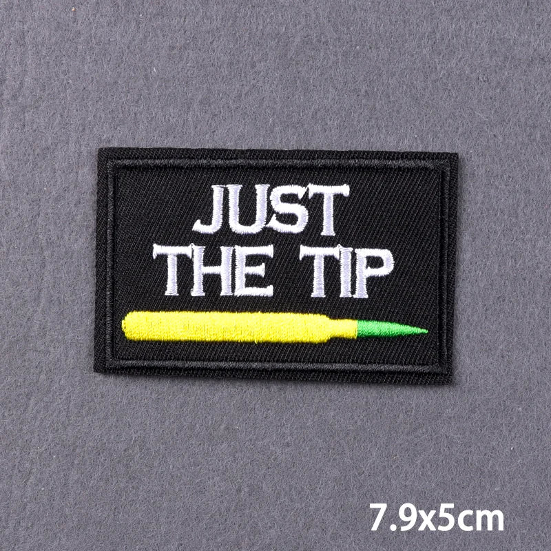 Indicative Slogan Patch Iron/Sew On Patches For Clothing Thermoadhesive Patches Embroidery/Fusible Patch Stay Weird Applique DIY