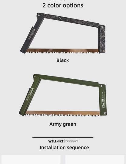 Wellhike Outdoor Folding Handsaw Multi-functional Portable Handsaw Camping Quick Steel Bar Wilderness Wood Cutting Tools