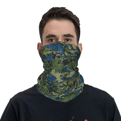 Custom Flecktarn Camo Bandana Neck Gaiter Windproof Face Scarf Cover Men Women Woodland Camouflage Headwear Tube Balaclava
