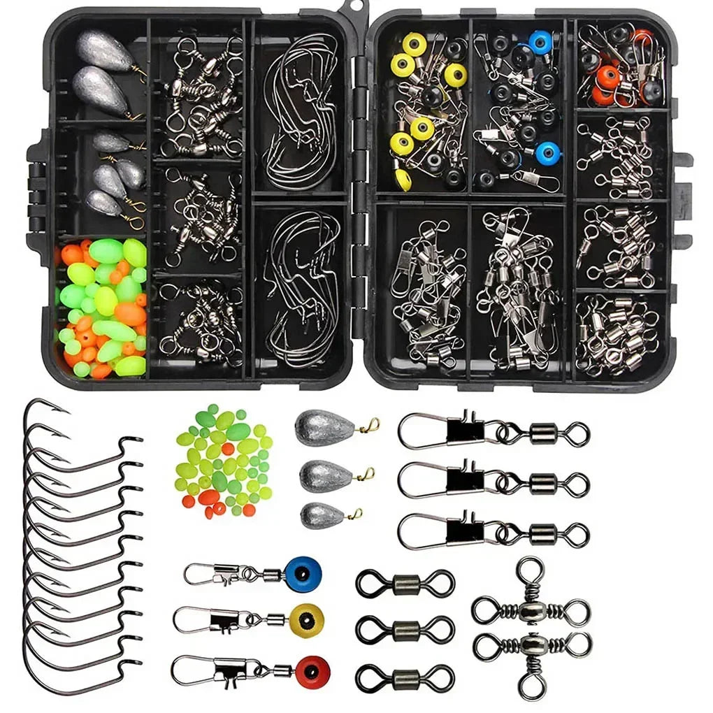 Articulos De Pesca Carp Fishing Tackle Kit Anti Tangle Sleeves Hook Stop Beads Swivels All for Fishing Goods Accessories