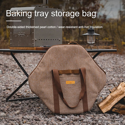 Camping Cast Iron Pot Bag Carrier Portable Barbecue Tray Frying Pan Organizer Large-capacity Protection Picnic Camping Supplies
