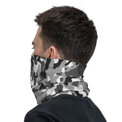 Custom Flecktarn Camo Bandana Neck Gaiter Windproof Face Scarf Cover Men Women Woodland Camouflage Headwear Tube Balaclava