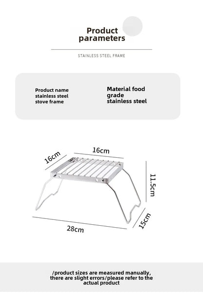 Folding Campfire Grill Stainless Steel Portable Multifunctional High Temperature Corrosion Resistance Outdoor Camping
