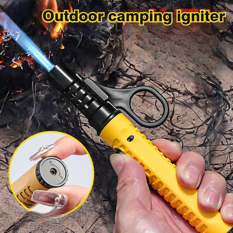 2025 New Flamethrower Inflatable 1300° Outdoor Camping Ignition Portable Lighting Gun Stove Accessories Camping Barbecue Tool