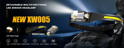 USB Rechargeable LED Sensor Headlamp