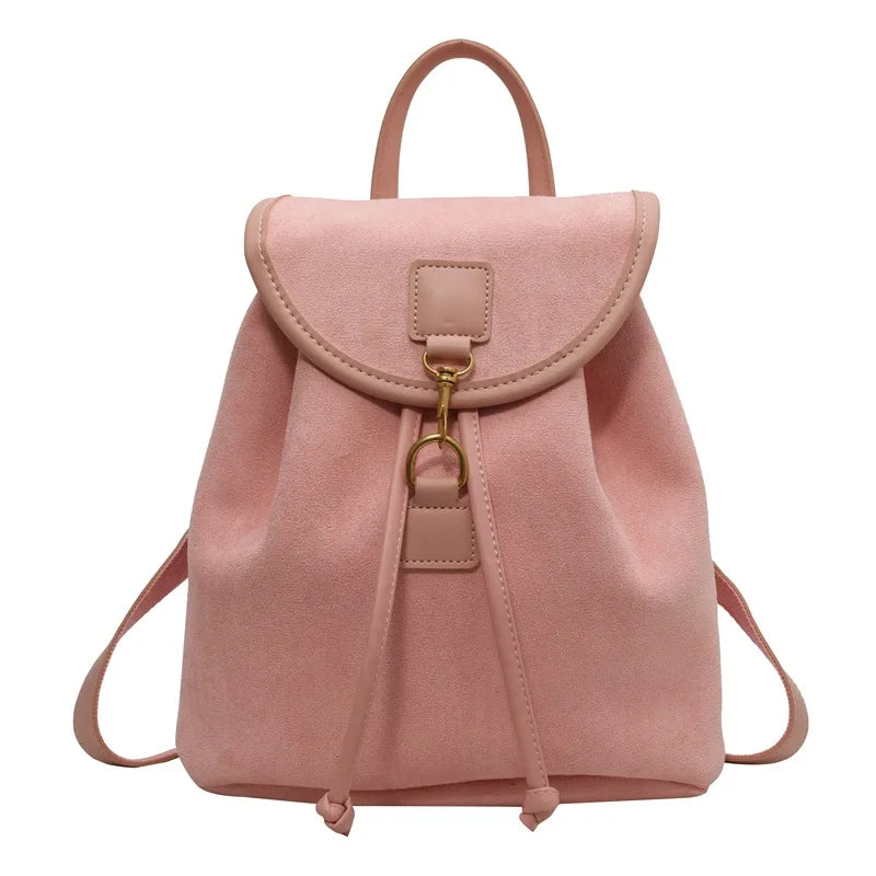 Fashion Women's Stylish Double Shoulder Backpack Large Capacity College Book Bag with Elegant Design Trendy Handbag for Students