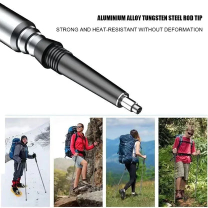 CEOI GWOK Durable Trekking Poles Lightweight Foldable Aluminum Alloy Hiking Sticks Outdoor Adventures Five-Seven Joints Poles
