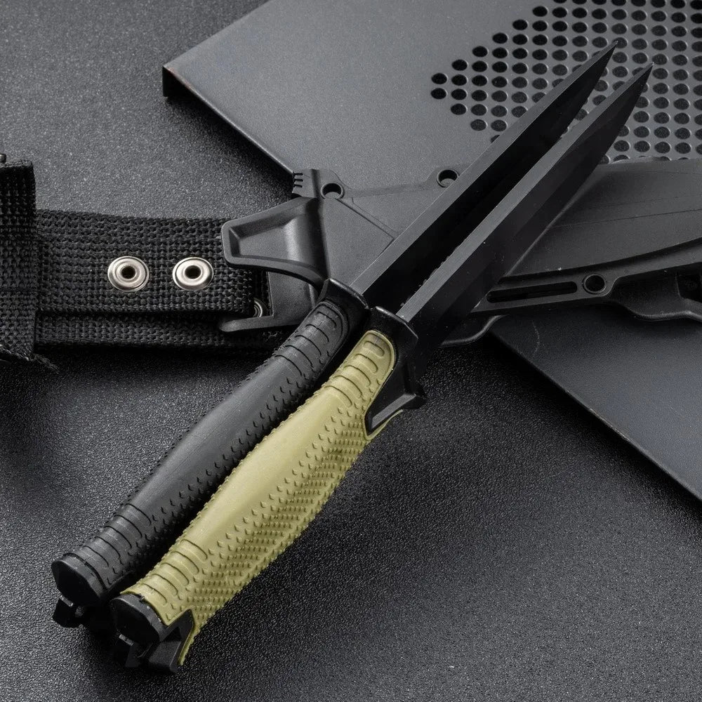 Outdoor knife camping defense straight knife wilderness survival sharp tactical knife carry survival knife high hardness knife