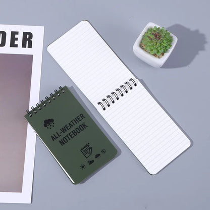 1pc Waterproof Pocket Notebook Tactical Mini Memo Pad With Lined Pages Spiral Notebook Mini Memo Pad Note Pads Office Supplies