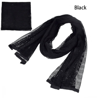 Camouflage Netting Scarf Sniper Veil Camo Mesh Face Scarf Veil Shemagh Head Wrap for Outdoor Camping Hiking Hunting Shooting