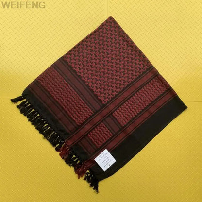 Tactical Arab Keffiyeh Shemagh Scarf Cotton Winter Shawl Neck Warmer Cover Head Wrap Windproof Hiking Camping Scarf Men Women