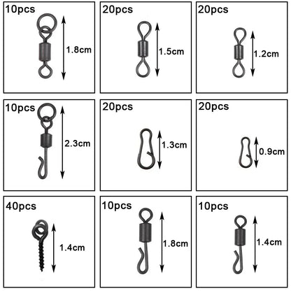 Articulos De Pesca Carp Fishing Tackle Kit Anti Tangle Sleeves Hook Stop Beads Swivels All for Fishing Goods Accessories