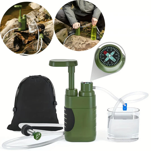 Upgrade Outdoor Water Filter Filtration System Portable Camping Water Purifier Emergency Supplies Camping Hiking Survival Tool