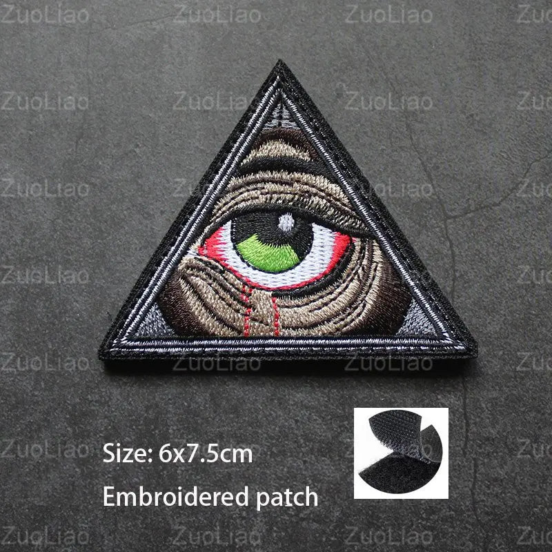 3D Embroidery Creative  Gold Coins and Stereo Eagles Armband  No Signal Woven With Hook Loop For Backpack Clothing Custom Patch