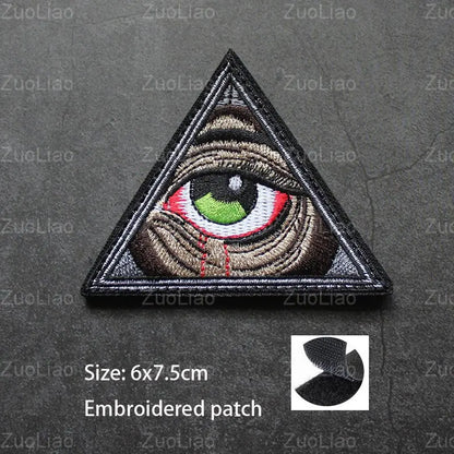 3D Embroidery Creative  Gold Coins and Stereo Eagles Armband  No Signal Woven With Hook Loop For Backpack Clothing Custom Patch