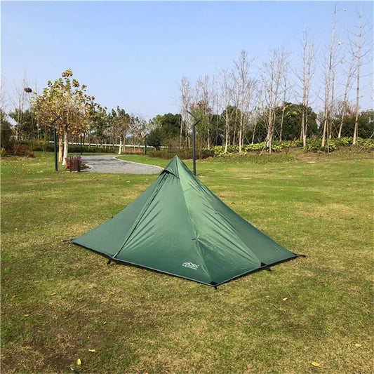 Single Person Ultralight Camping Tent Separated Dual Layer Outdoor Mesh Tent One Room One Hall 4 Season Tent for Beach Travel