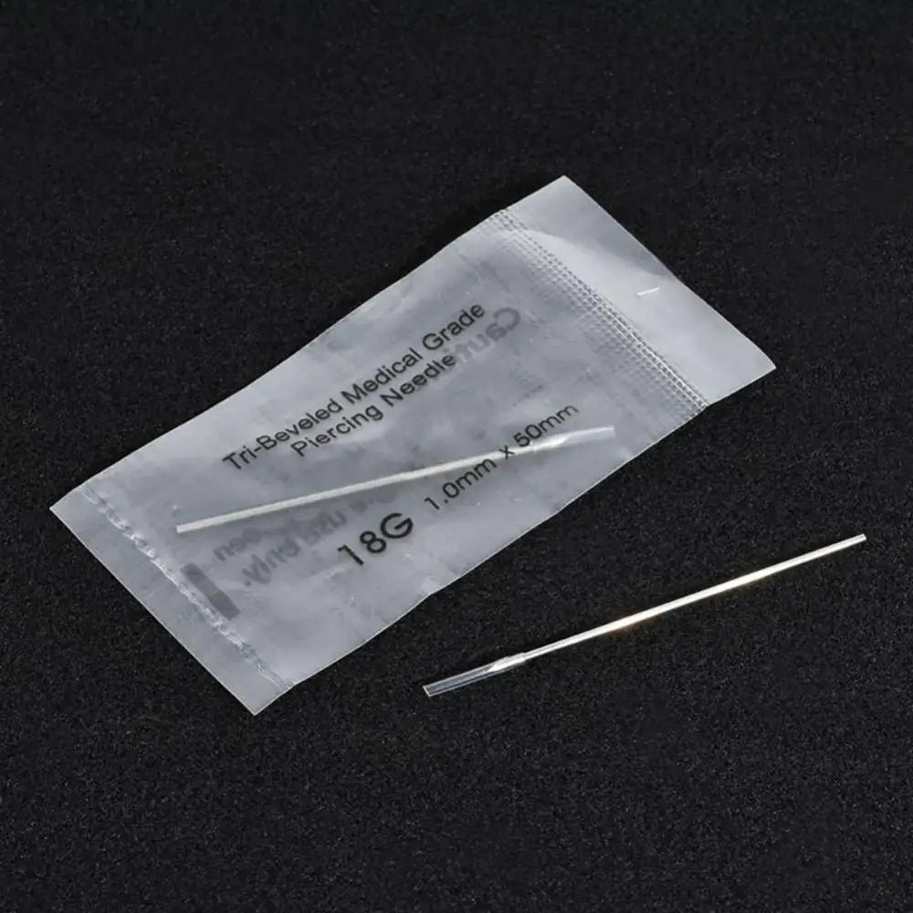 10Pcs 12/14/16/18/20G Surgicals Steel Disposable Piercing Needles for Navel Nose