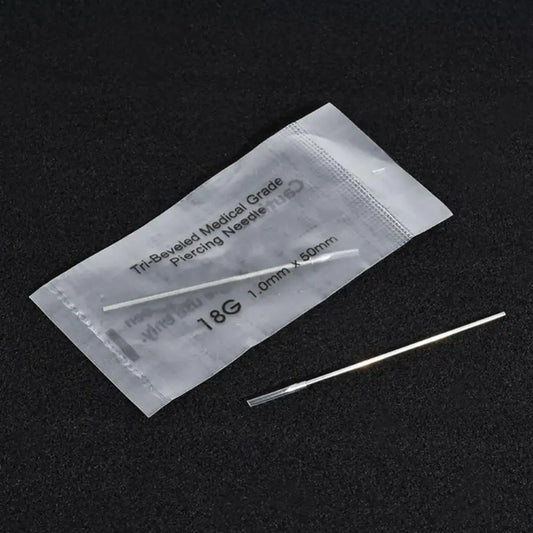 10Pcs 12/14/16/18/20G Surgicals Steel Disposable Piercing Needles for Navel Nose