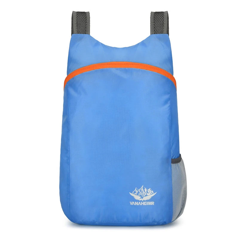 New Foldable Fitness Bag Lightweight Outdoor Cover Waterproof Wide Shoulder Strap Nylon Fabric Multi Color Backpack