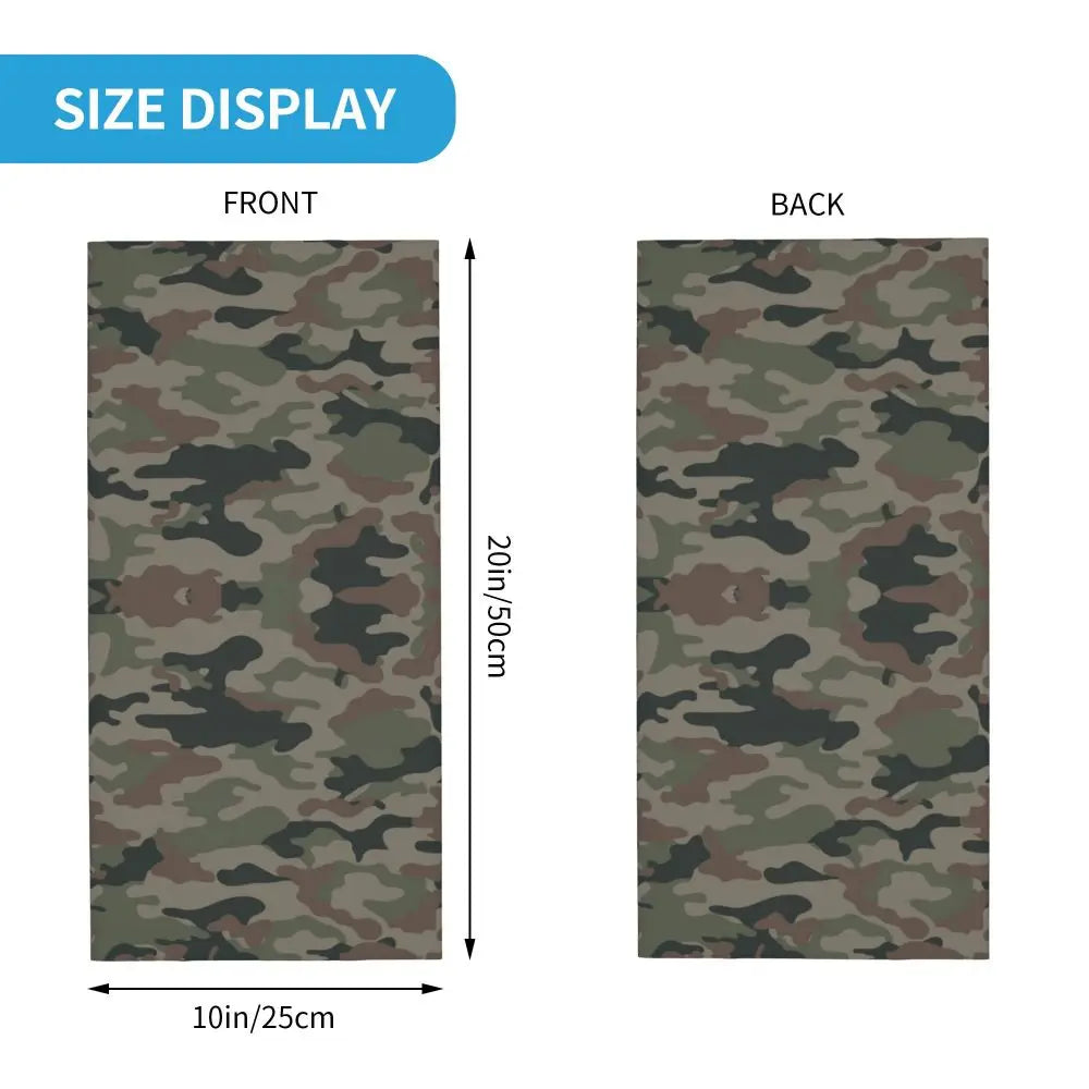 Custom Flecktarn Camo Bandana Neck Gaiter Windproof Face Scarf Cover Men Women Woodland Camouflage Headwear Tube Balaclava