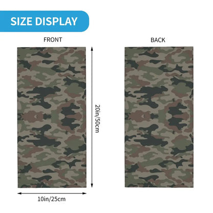 Custom Flecktarn Camo Bandana Neck Gaiter Windproof Face Scarf Cover Men Women Woodland Camouflage Headwear Tube Balaclava