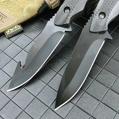 Survival Fixed Blade Knife High Hardness 5Cr13Mov Blade ABS Handle Military Tactical Outdoor Knife EDC with Sheath Hunting Tool