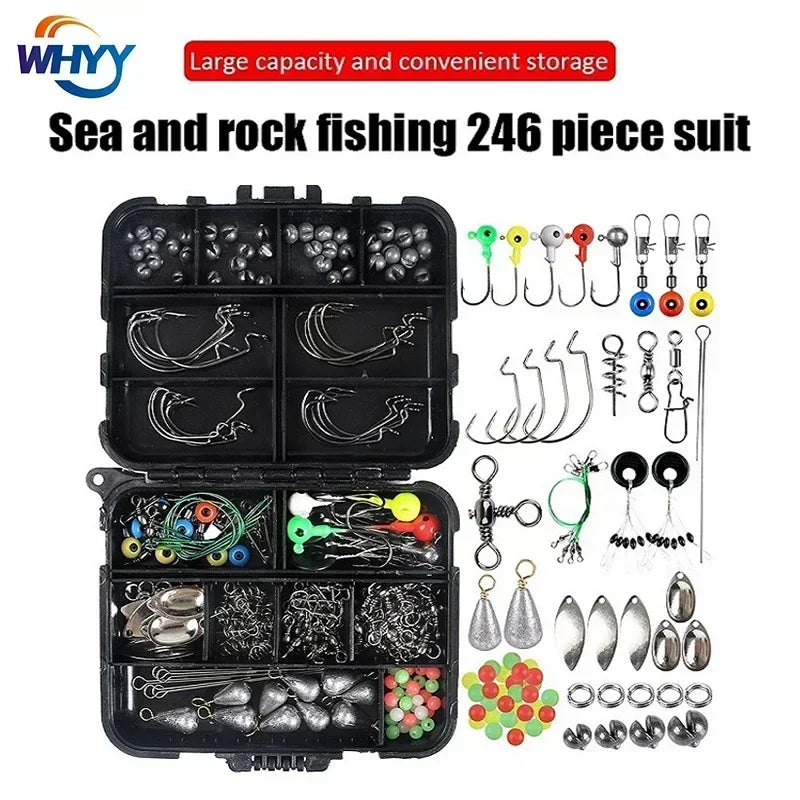 Articulos De Pesca Carp Fishing Tackle Kit Anti Tangle Sleeves Hook Stop Beads Swivels All for Fishing Goods Accessories