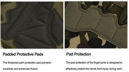 Fingerless Tactical Gloves Knuckle Protective Breathable Outdoor Camping Gloves for Shooting Hunting Motorcycling Climbing