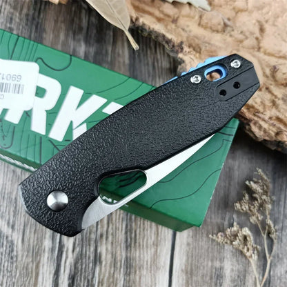 CR 5390 Tactical Piet Pocket Folding Knife 8Cr13Mov Blade, Black Nylon Glass Fiber Handles Outdoor Camping Hunting EDC Knives