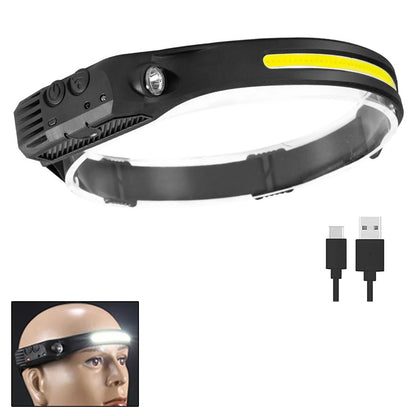 LED Headlamp Sensor Headlight With Built-in Battery