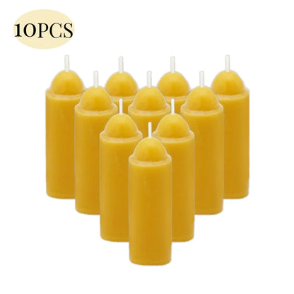 6-20PCS Beeswax Candles Emergency Candles Smokeless Handmade Pillar Candles Wax Candles for UCO Camping Outdoor Emergency