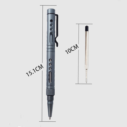 Super fine light CNC  Aluminum metal knock ballpoint pen self defence survival tungsten  breaker EDC