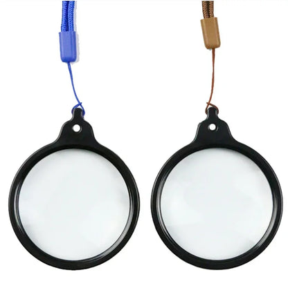 Hands-Free Hanging Magnifier for Reading Portable Chest-Mounted Design with Strap, Ideal for Seniors & Students