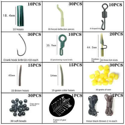 Articulos De Pesca Carp Fishing Tackle Kit Anti Tangle Sleeves Hook Stop Beads Swivels All for Fishing Goods Accessories