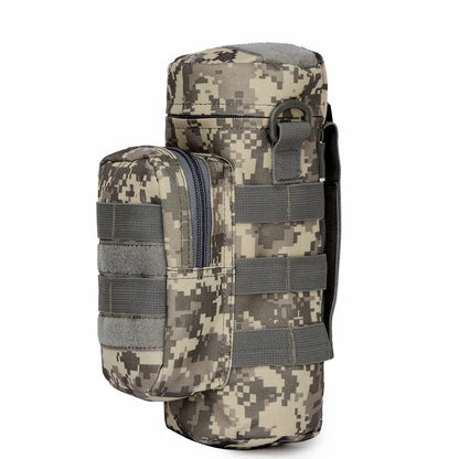 Tactical Molle Zipper Camo Water Bottle Pouches Small Mess Pouch Nylon Waterproof Waist Bag Outdoor Travel Sports Bottle Pouch