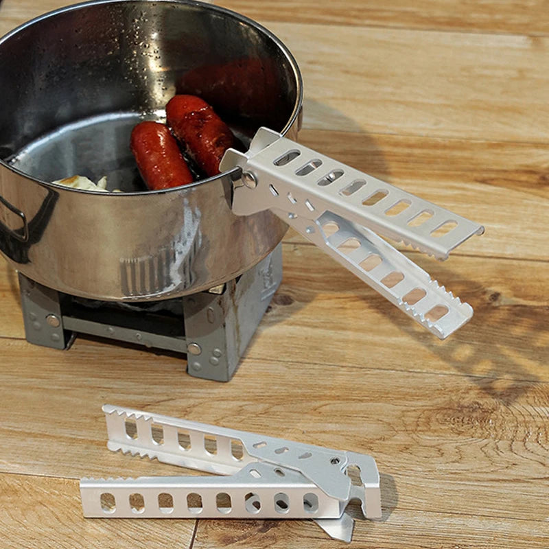 Aluminium Anti-hot Alloy Clip Bowl Gripper Holder Camping Pot Pan Handle Kitchen Accessories