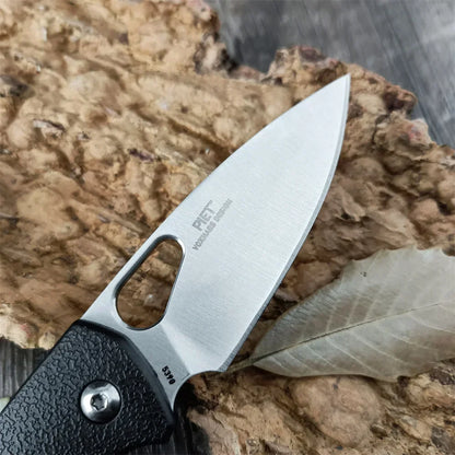 CR 5390 Tactical Piet Pocket Folding Knife 8Cr13Mov Blade, Black Nylon Glass Fiber Handles Outdoor Camping Hunting EDC Knives