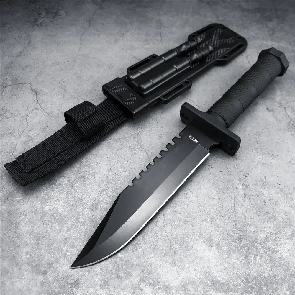 Survival Fixed Blade Knife Sharp 5Cr13Mov Blade with  Sheath Camping Portable Outdoor Utility Knife EDC Tactical Hunting Tool