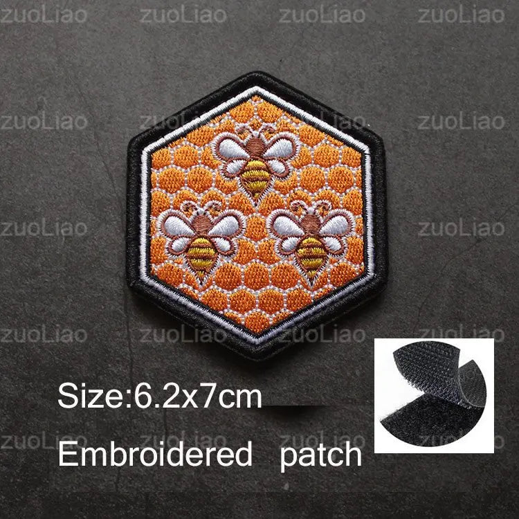 3D Embroidery Creative  Gold Coins and Stereo Eagles Armband  No Signal Woven With Hook Loop For Backpack Clothing Custom Patch