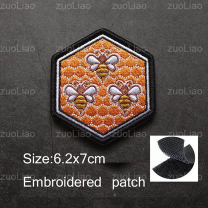 3D Embroidery Creative  Gold Coins and Stereo Eagles Armband  No Signal Woven With Hook Loop For Backpack Clothing Custom Patch