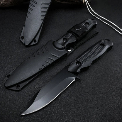 Survival Fixed Blade Knife High Hardness 5Cr13Mov Blade ABS Handle Military Tactical Outdoor Knife EDC with Sheath Hunting Tool