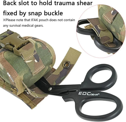 Outdoor Molle Pouch Emergency First Aid Kit MOLLE Clip Trauma Shears Tourniquet Holder IFAK Pouch Security Survival Gear