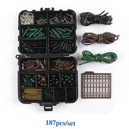Articulos De Pesca Carp Fishing Tackle Kit Anti Tangle Sleeves Hook Stop Beads Swivels All for Fishing Goods Accessories