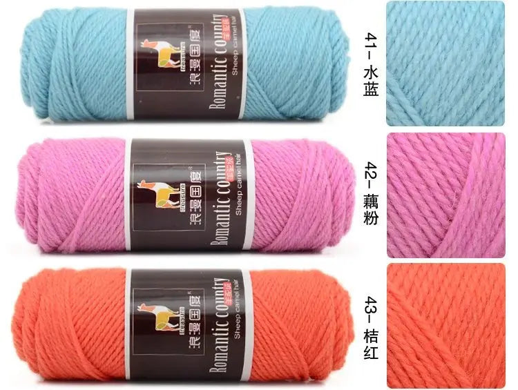 TPRPYN 1pc 100g Alpaca wool Soft Warm Knitting Worsted Alpaca Wool Crochet Yarn Thread Scarves Gloves Handcraft Pure Multic