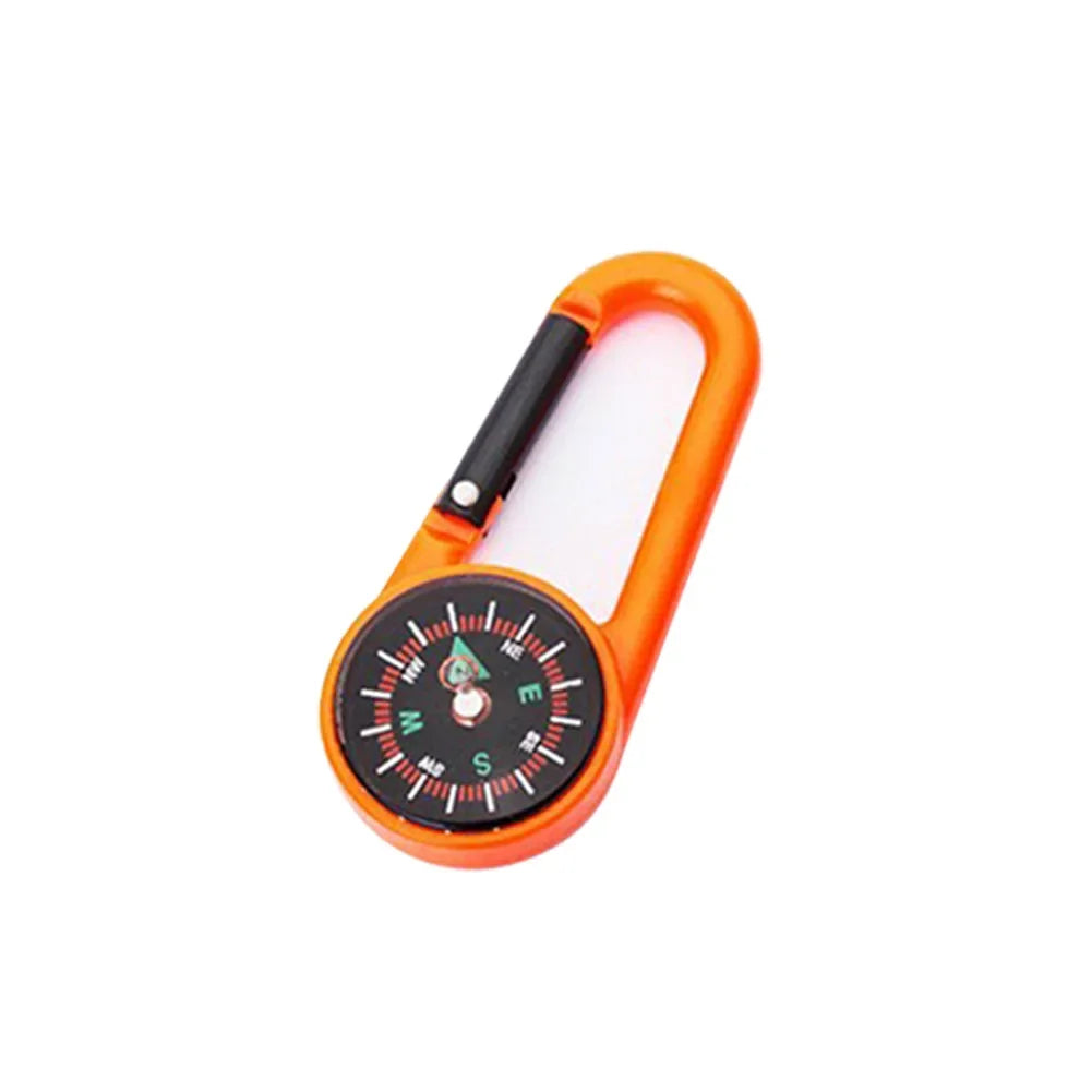 Mini Lightweight Compass, Portable Carabiner Keychain Compasses, Outdoor Camping Tool, Mountaineering Tourism Survival Equipment