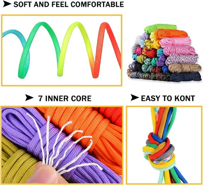 10/20m 7-core Military Nylon Braided Parachute Rope 550LB Suitable for DIY Outdoor Survival Adventure Camping Climbing Fishing
