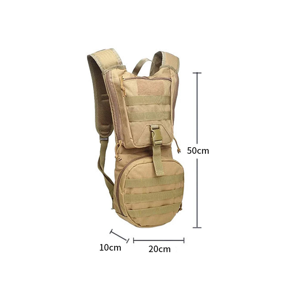 With 2/3L Water Bag Hydration Backpack Tactical Hydration Pack Backpack Military for Hiking Cycling Climbing Outdoor Bladder