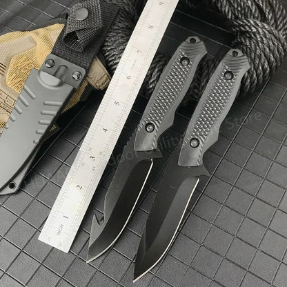 Survival Fixed Blade Knife High Hardness 5Cr13Mov Blade ABS Handle Military Tactical Outdoor Knife EDC with Sheath Hunting Tool